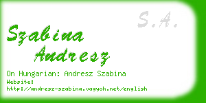 szabina andresz business card